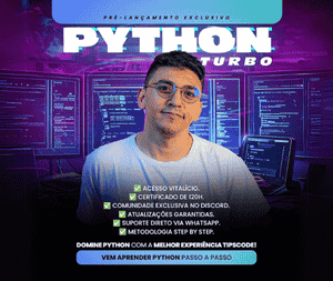 O Python chegou à TipsCode: Curso Python Turbo